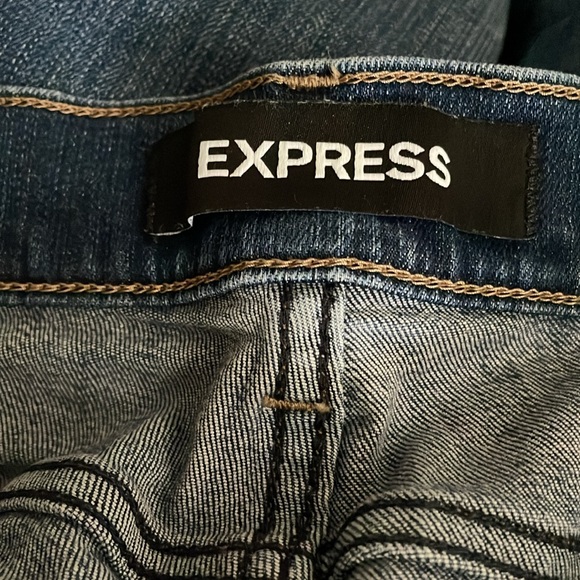 Express Stretch+ Performance Destructed Mid-rise Skinny Jeans Sz 12 - Picture 2 of 10